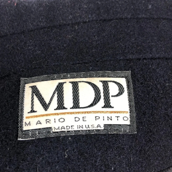 Mario De Pinto Pea Coat Women’s Size Medium Navy Wool Double Breasted FallWinter - Picture 3 of 16